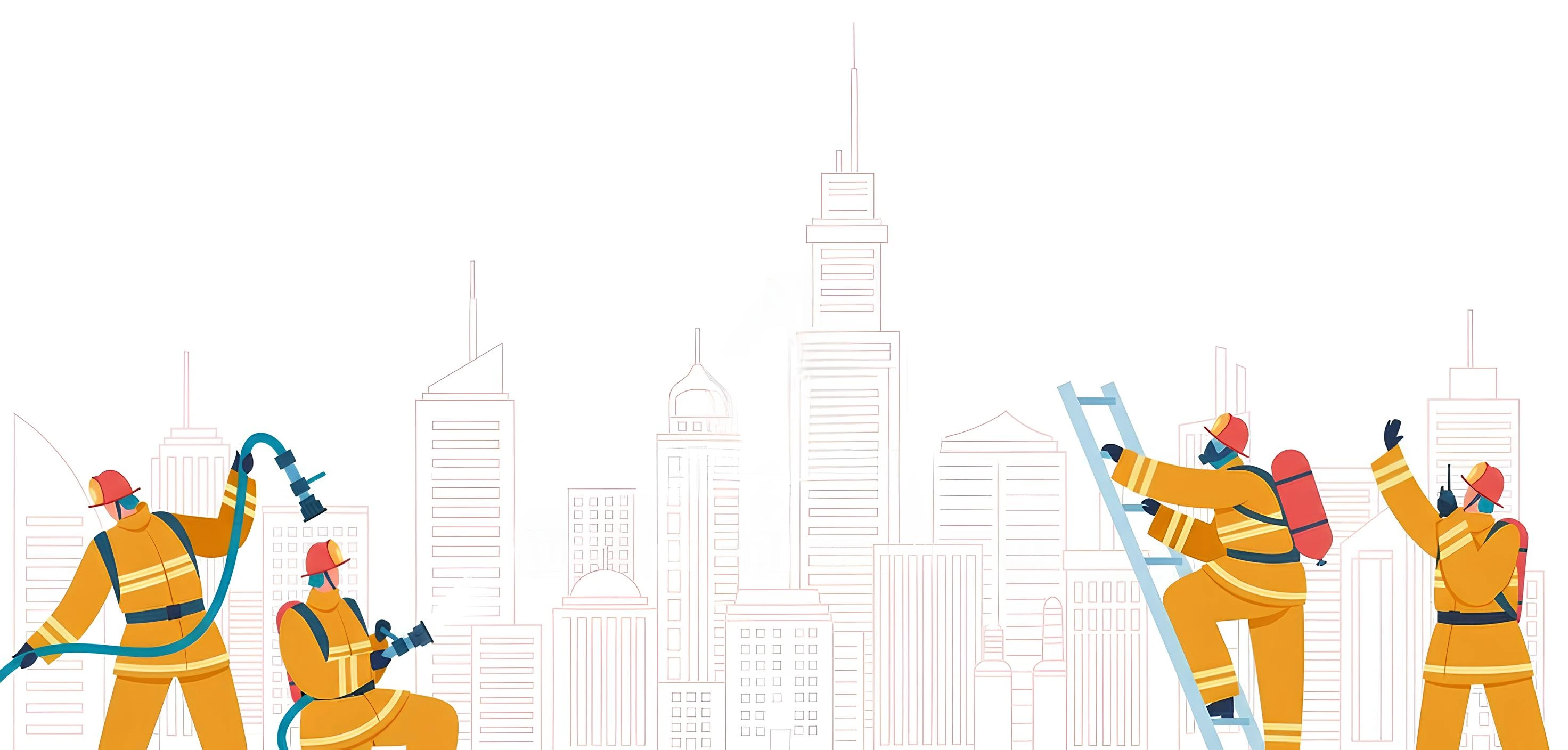 Fire safety background — industrial fire protection environment